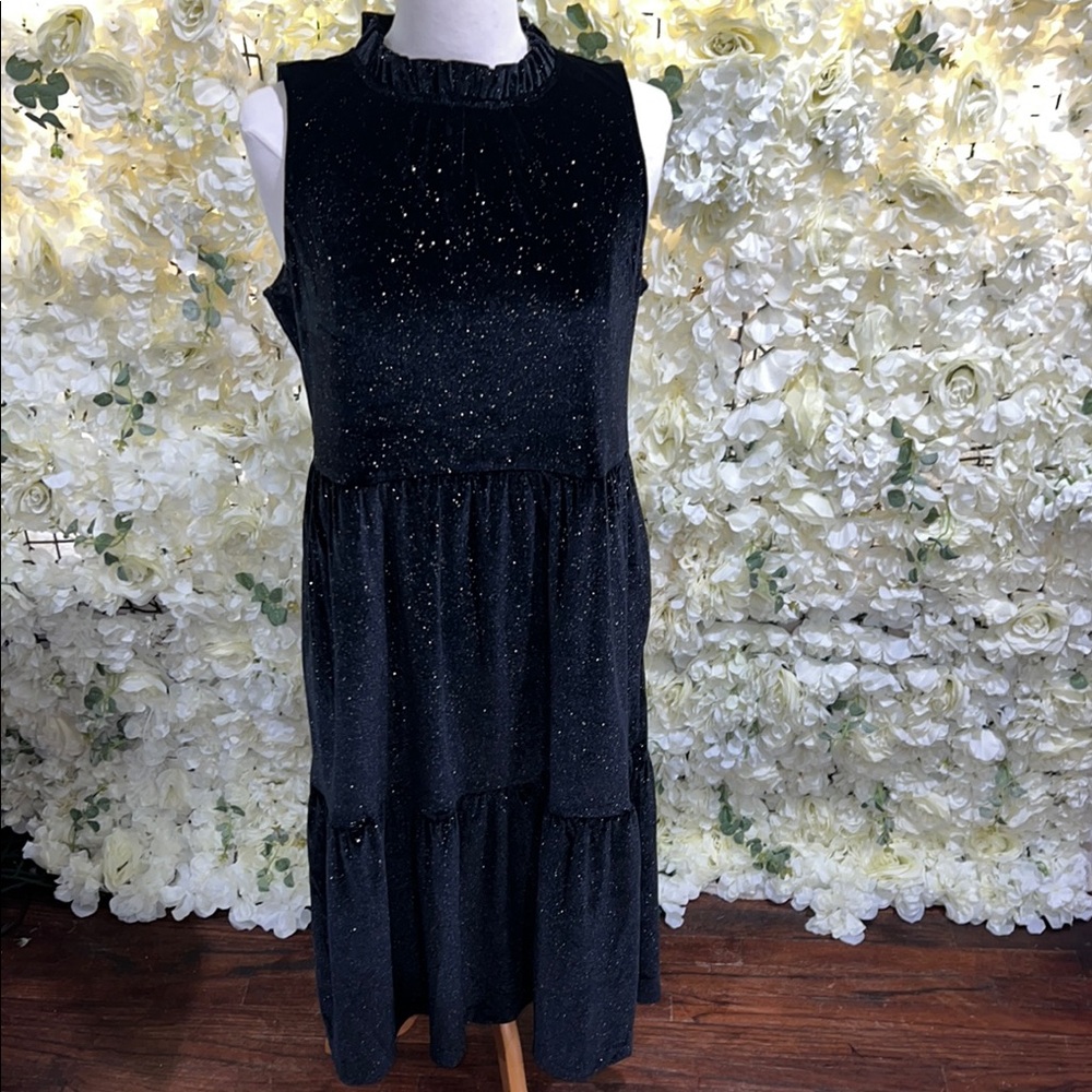 Elegant Black Velvet Dress